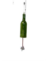 Green Glass Recycled Bottle Chime w/ Glass &