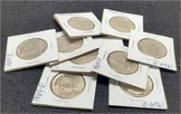 (10) 1964-D Kennedy Half Dollars