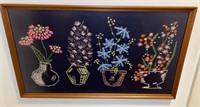 Vintage Embroidery Art Work of Flowers