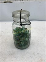 QUICK SEAL JAR WITH MARBLES