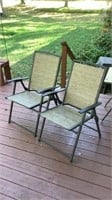 Pair patio chairs