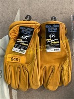 2 Pairs Golden Stag Iron Fencer Cowhide Gloves