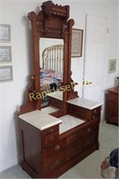 Antique Marble Top Vanity Dresser