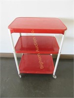 Vintage Red & White Metal Cart