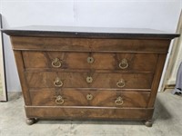 Stunning Antique French Marble Top Chest