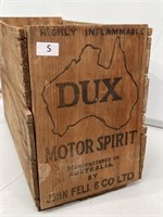Unusual Dux Motor Spirit Wooden Box