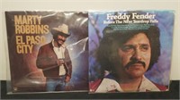 Vintage Marty Robbins and Freddy Fender albums