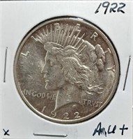 S: 1922 BU PEACE DOLLAR