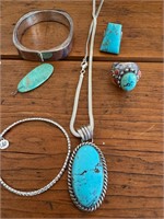 Silver and Turquoise jewelery