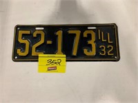 1932 ILLINOIS LICENSE PLATE