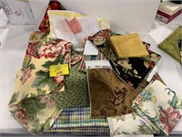 GROUP OF VINTAGE SOFT GOODS, MID CENTURY PANELS,