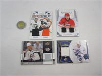 4 cartes de Hockey Jersey dont carte Rookie