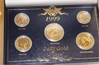 24Kt Gold Plated 1999 Coin Set