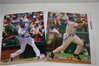 2 Authentic MLB Texas Rangers Autographs