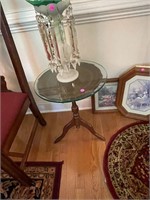 Side Table with Glass Top
