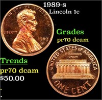 Proof 1989-s Lincoln Cent 1c Grades GEM++ Proof De