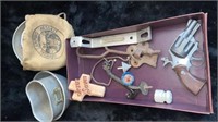 Boy Scout Mess Kit Parts, Toy Gun & Top & More