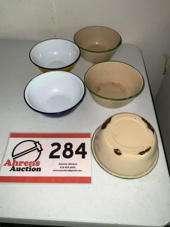 Enamelware metal bowls – 5