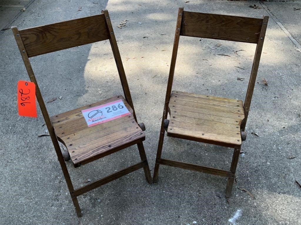 Wooden chairs – two