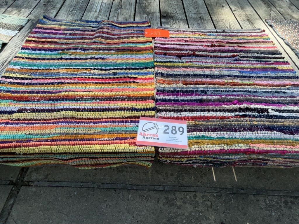 Multicolor rag rugs – two