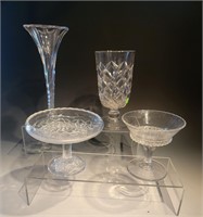 set of 4 clear glass