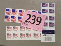 US STAMPS US FLAG 3 MINT STRIPS