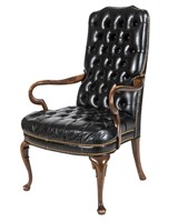 Tufted Leather Library Chair