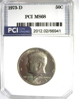 1973-D Kennedy MS68 LISTS $11000