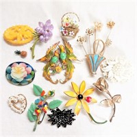 Birds & Flowers Vintage & Newer Pins