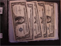 Five U.S. $1 Silver Certificates
