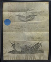 1865 President Andrew Johnson Captain's Commission