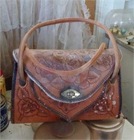 Vintage Leather Western Purse