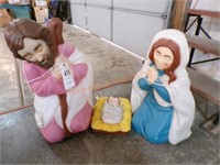 Nativity plastic figurines