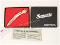 New In Box Schrade Scrimshaw Mini Knife