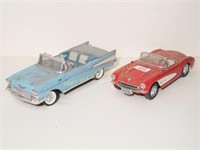 Lot of 2 Diecast Cars, 1957 Convertibles
