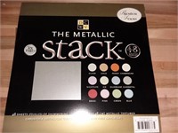 The Metalic Stack Textured Cardstock Pack -