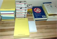 Several Notepads and Binder Clips - Some