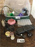 SURGE PROTECTOR, LAMP, DIVIDER, VASES, MISC, TOTE