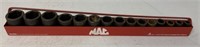 MAC Impact Sockets 1/2' Drive/Case,3/8"-1 1/4"