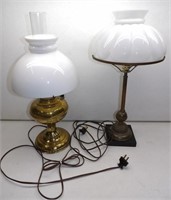 2 Electric Brass Lamps