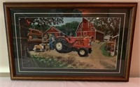 AC Big Orange D21 Tractor Farm Print