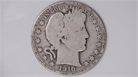 1910 Liberty Head Barber Half Dollar