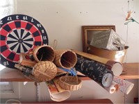 Lot with Dart Board, Tell City Chair Calendar,