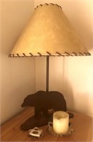 Western  Silhouette Bear Table Lamp