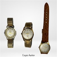 Vintage Men's Wrist Watches- Elgin, Waltham & Dalt