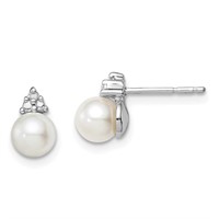 Sterling Silver- Cultured Pearl Post Ear