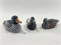 (3) Duck/Mallard Figurines