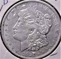 1921 D MORGAN DOLLAR  XF