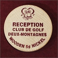 Vintage Advertising Wooden Nickel