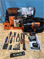12v Black & Decker tool & drill set works